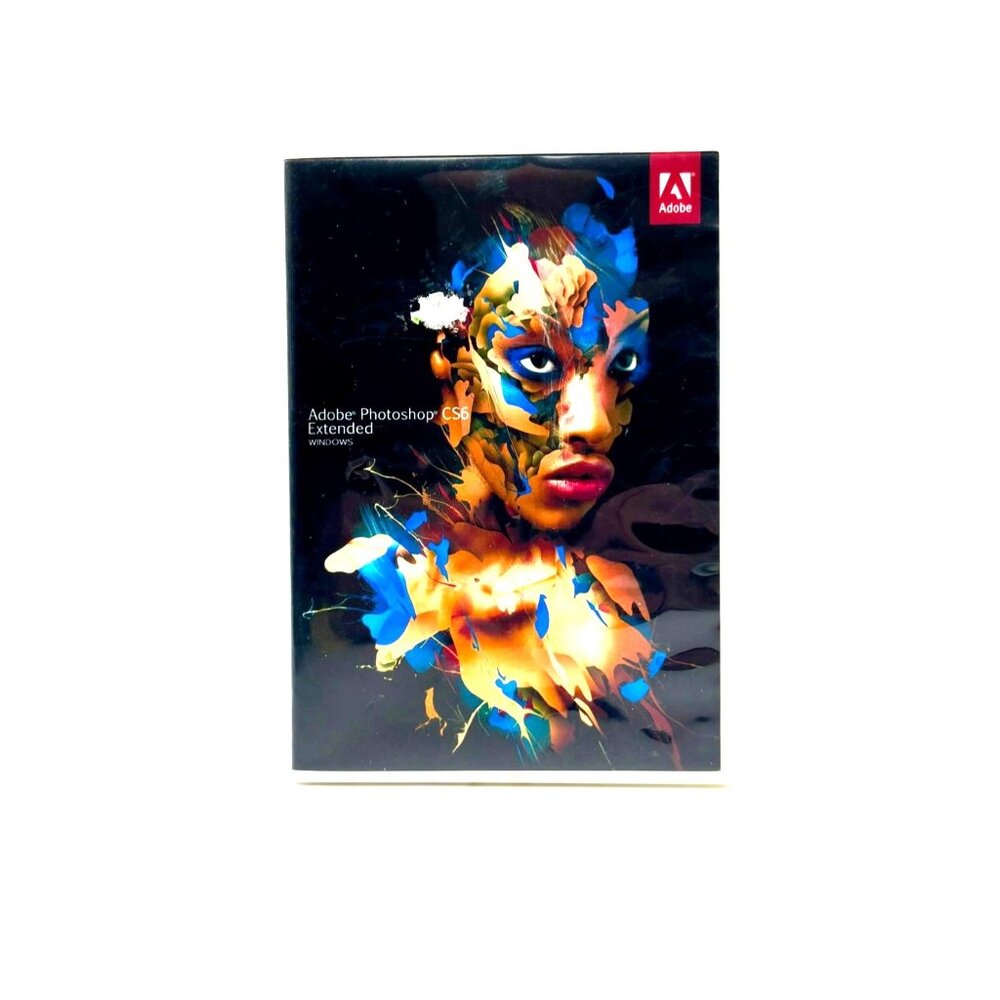 Adobe Photoshop CS6 Extended DVD Software Windows 64-Bit Full Version USA Made